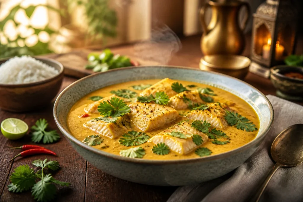 Curry de poisson cremeux a la noix de coco