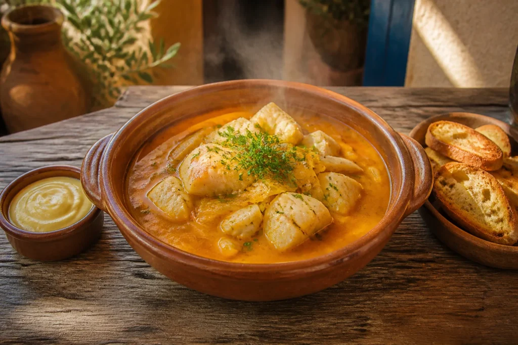 Bourride de lotte appetissante