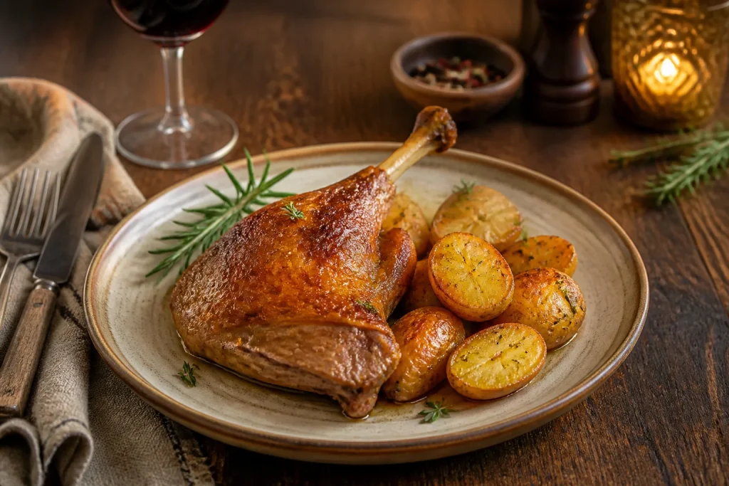 Confit de canard dore et croustillant
