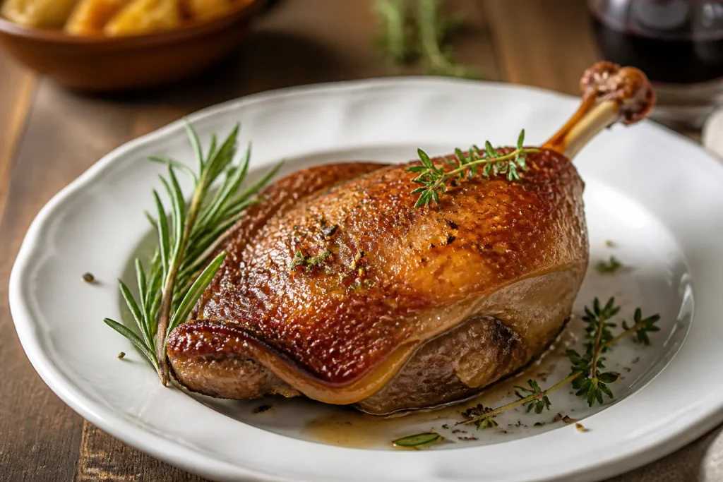 Confit de canard dore et croustillant